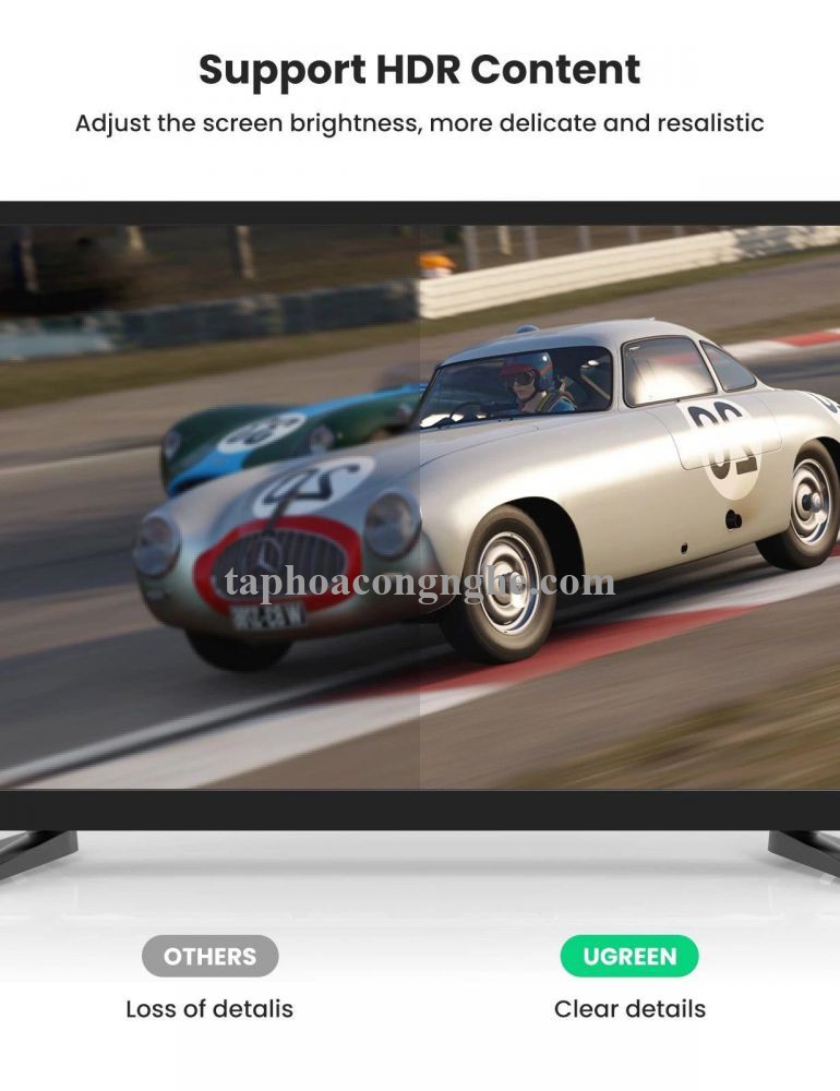 Ugreen 80393 3m 8K 1.4 màu đen cáp dp ra displayport hợp kim bọc lưới chống nhiễu DP114 30080393